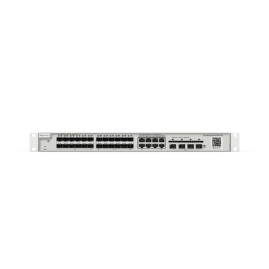 Switch administrable Capa 2+ Plus, 24 puertos SFP con 8 puertos Ethernet Gigabit y 4 SFP+ gestión en la nube