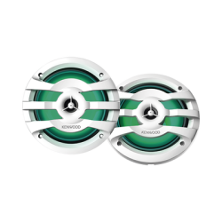 Par de altavoces fabricados en grado marinos en rejilla color blanco de 6.5