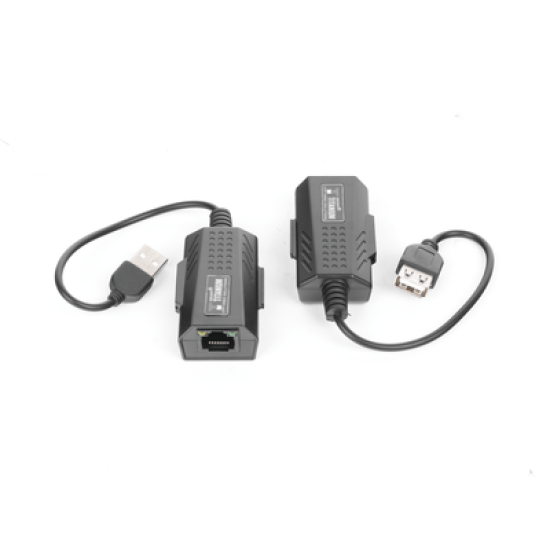 Kit extensor USB por cable UTP Cat 5 / 5e / 6 para Distancias de Hasta 50 Metros / Versión 2.0 