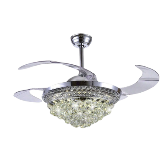 Ventilador de Techo con Luminario LED de  110 V CA 50/60 Hz /  88 W /4500 Lm / 6500 - 4 000 - 2 700 K /3 Tonos de Luz / 1075 mm / 6 Velocidades /No Dimeable.