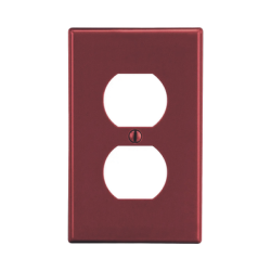Placa de Pared para Contacto Duplex Color Rojo.