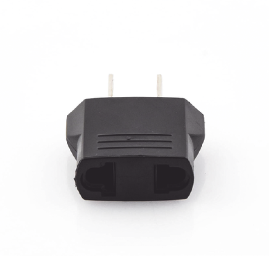 Adaptador de enchufe europea a americano, Calidad PREMIUM @ 6 A ; 110 - 250 Vca