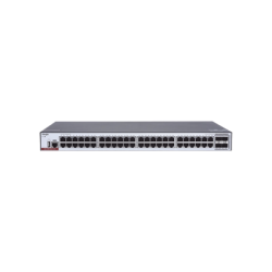 Switch Administrable Capa 3 con 48 puertos Gigabit + 4 SFP+ para fibra 10Gb, gestión gratuita desde la nube.