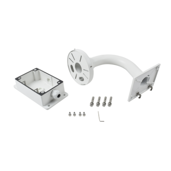 Montaje Universal de Pared con Cuello de Ganso y Caja de Conexiones / Compatible con Cámaras Domo y Bala 