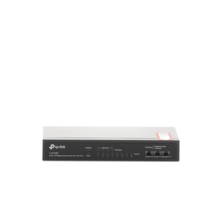 Switch PoE+ No Administrable / De Escritorio 8 puertos 10/100 Mbps / 4 puertos PoE af/at Inteligente / Presupuesto 66 W / Hasta 250 metros
