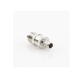 Conector Mini-UHF Hembra en Línea, de Anillo Plegable para Cable Coaxial RG-8/X, 9258, LMR-240, Níquel/ Plata/ Teflón.