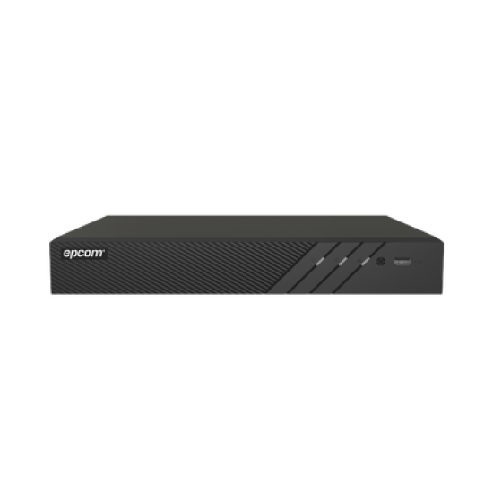 DVR 4 Canales TURBOHD + 4 Canales IP / 8 Megapixel (4K) / Audio Bidireccional por Coaxitron / ACUSENSE / Reconocimiento Facial / 1 Bahía de Disco Duro / Salida de Video en Full HD / H.265+