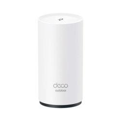Router Inalámbrico MESH Exterior para Hogar / Doble Banda Wi-Fi 6 AX3000 Mbps / 2 Puerto Gigabit WAN/LAN / Puertos PoE 802.3 af/at Entrada / 2 Antenas Internas / Protección IP65 / Administración Mediante la App Deco (iOS, Android) 