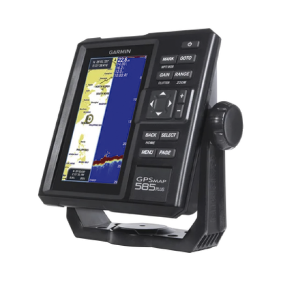 Ecosonda de pesca semi comercial con salida de 600 W, trabaja en frecuencia 50/77/200 kHz