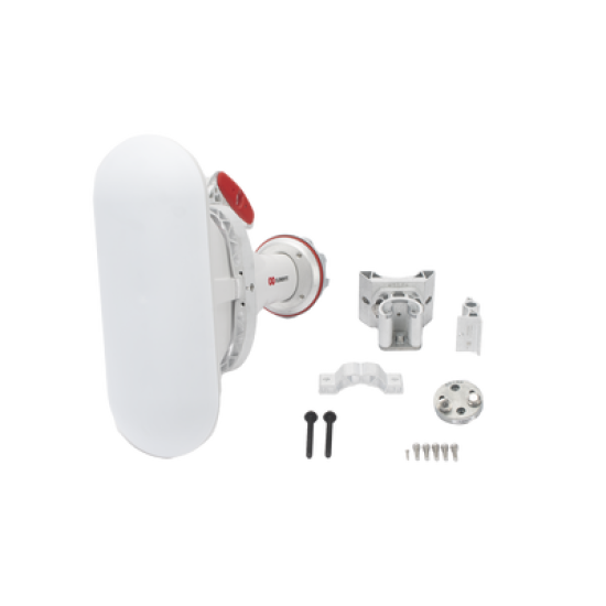 Antena asimétrica de 90° (90°H 25°V) 16 dBi tipo cuerno 5180-6000 MHz altamente eficiente, sin cables, sin perdidas, sin lóbulos listas para TwistPort, Montaje mejorado