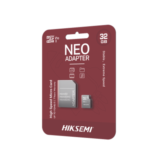 Memoria microSD con Adaptador Ideal para Celular o Tablet / 32 GB / Multipropósito / Clase 10 / 92 MB/s Lectura / 50 MB/s Escritura