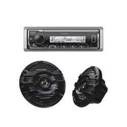 Kit de estéreo con Bluetooth KMR-M332BT | más Par de bocinas KFC-1653MRB
