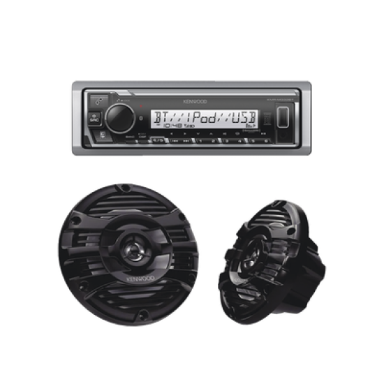 Kit de estéreo con Bluetooth KMR-M332BT | más Par de bocinas KFC-1653MRB