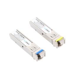 Transceptores Ópticos Industriales Bidireccionales SFP (Mini-Gbic) / Monomodo 1310 & 1550 nm / 1.25 Gbps / 1000BASE-BX / Conector LC/UPC Simplex / DDM / Hasta 20 km / 2 Piezas