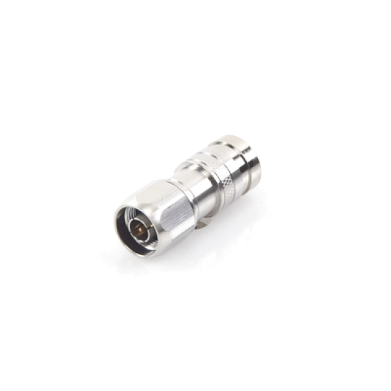 Conector N Macho de Compresion, en linea para LMR-400, CNT-400, RG-8/U, RF-400, Plata/Oro/Teflón.