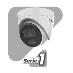 [Dual Light] Turret IP 2 Megapixel / Lente 2.8 mm / 30 mts IR + 30 mts Luz Blanca / Micrófono Integrado / ACUSENSE Lite / Exterior IP67 / H.265 / PoE / ONVIF
