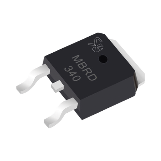  Diodo Rectificador Schottky, 3 Amp., 40 PIV, para SMD, Montaje DPAK, Tipo Anodo Dual.