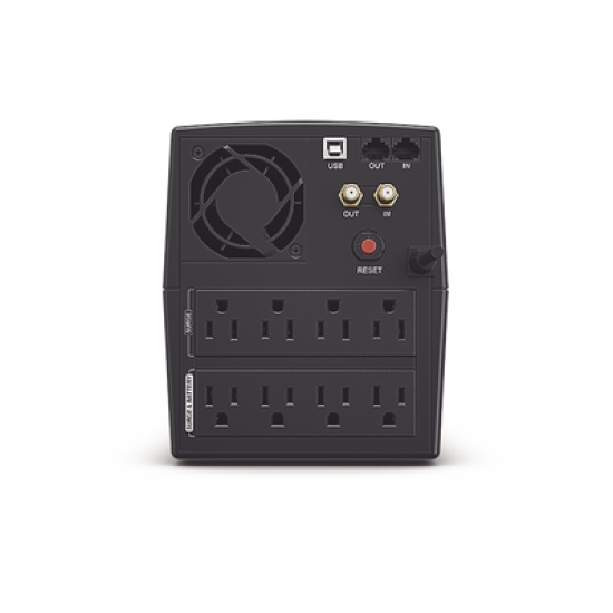 UPS de 1500 VA/900 W, Topología Línea Interactiva, Entrada 120 Vca NEMA 5-15P, y 8 Salidas NEMA 5-15R, Con Regulador de Voltaje (AVR)