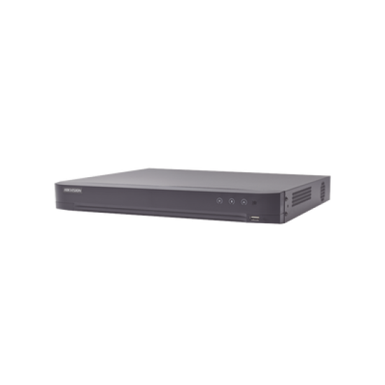 DVR 4 Canales TURBOHD + 4 Canales IP / 8 Megapixel (4K) / Audio de dos vías por Coaxitron / ACUSENSE / Reconocimiento Facial / 1 Bahía de Disco Duro / Salida de Video en 4K / H.265+