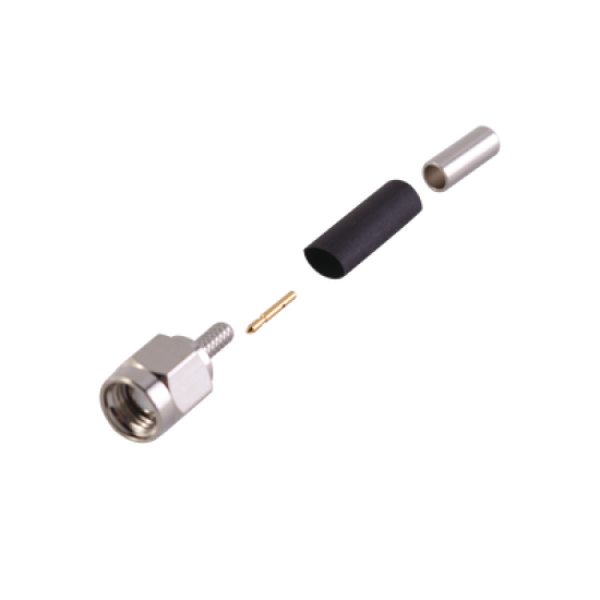 Conector SMA Macho de anillo plegable para cable RG-174/U, BELDEN 8216,