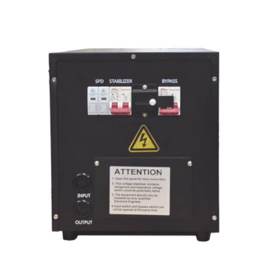 Regulador de Voltaje Industrial Bifásico 2 kVA/2 kW 220 V / Entrada 176-264 V Vca / Salida 215.6-224.4 Vca