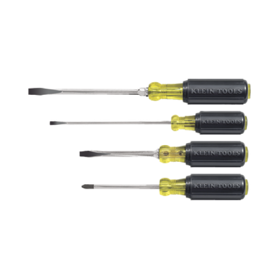 Juego de desarmadores de punta ranurada y Phillips de 4 piezas.