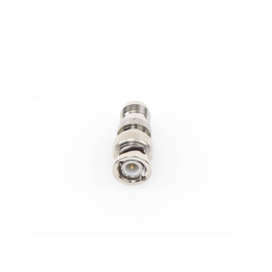 Adaptador en Línea de Conector TNC Hembra a BNC Macho, Níquel/ Oro/ Teflón.
