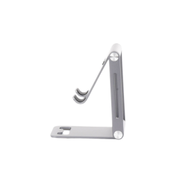 Soporte para Teléfono Celular de Aluminio | Angulo Ajustable | Amplia Compatibilidad con dispositivos de 4.7'' a 7.9'' | Antideslizante | Antiarañazos | Plegable | Color Gris.
