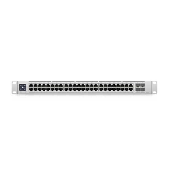 UniFi Switch Enterprise administrable capa 3, 48 puertos 2.5GbE RJ45 POE+, 4 puertos 10G SFP+, 720W, con pantalla táctil de 1.3