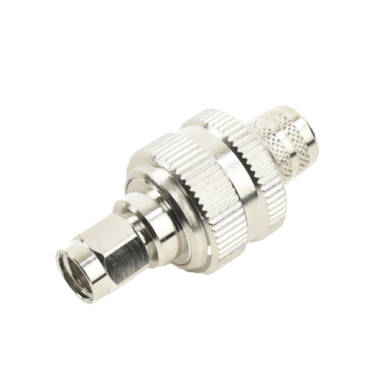 Conector SMA Macho Inverso de Anillo Plegable para RG-8/U, 9913, LMR-400, Níquel/ Oro/ Teflón.