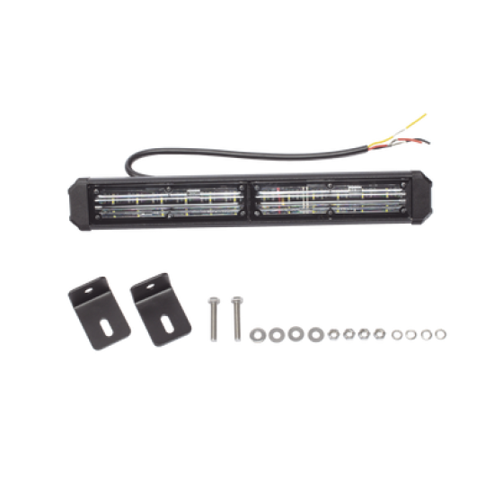 Barra de Luz de Advertencia, 2 Módulos de 6 LED, 11 Pulgadas Clara