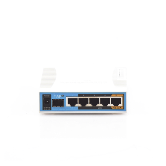  (hAP ac) 5 Puertos Gigabit Ethernet, 1 Puerto SFP, 1 USB, WiFi Doble Banda 3x3 802.11ac, hasta 1W de potencia