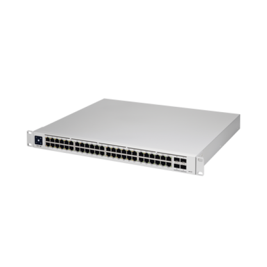 UniFi Switch USW-Pro-48-POE Gen2, Capa 3 de 48 puertos PoE 802.3at/bt + 4 puertos 1/10G SFP+, 600W, pantalla informativa