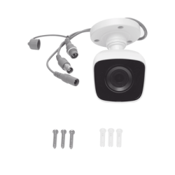 Bala TURBOHD 2 Megapíxeles (1080p) / METALICA / Gran Angular 103° / Lente 2.8 mm / IR EXIR Inteligente 20 mts / Exterior IP66 / TVI-AHD-CVI-CVBS