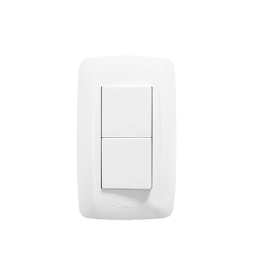 Apagador Escalera Doble de 10 A/ 127 V CA ~ 60 Hz / 1 1/2 Módulos / Color Blanco.