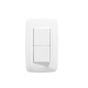 Apagador Escalera Doble de 10 A/ 127 V CA ~ 60 Hz / 1 1/2 Módulos / Color Blanco.