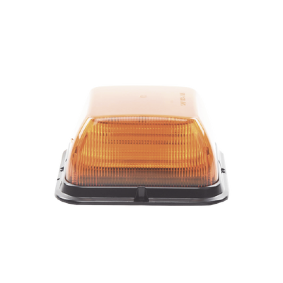 Baliza LED Cuadrada, base de polipropileno reforzado, perfil medio, 12-24 VCC, 24 patrones de destellos, ámbar