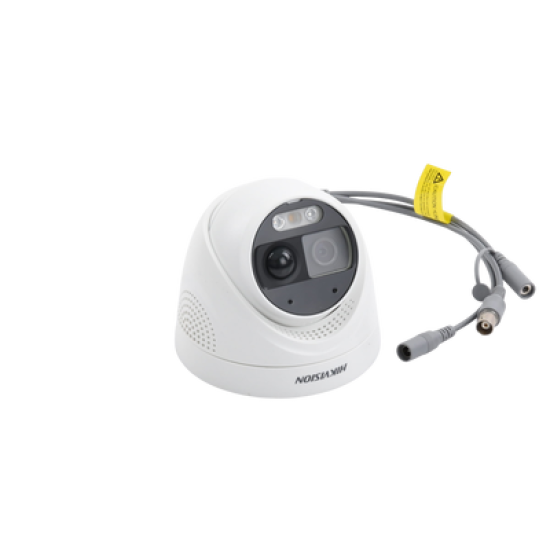 Turret TURBOHD 2 Megapixeles (1080p) / Imagen a color 24/7 / Lente 2.8 mm / Luz Blanca 20 mts / Exterior IP67 / WDR 130dB / Sensor PIR / Sirena Integrada / Estrobo ROJO - AZUL / Micrófono Integrado