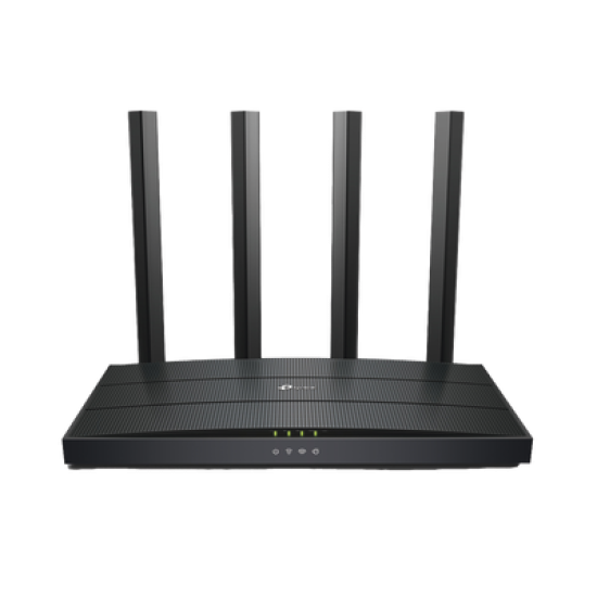 Router WiFi 6 AX 1500Mbps / MU-MIMO 2X2 y OFDMA / 1 Puerto WAN 10/100/1000 Mbps / 3 Puertos LAN 10/100/1000 Mbps / 4 Antenas / Conexión Inalámbrica OneMesh