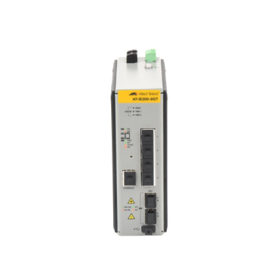 Switch Industrial Administrable Capa 2 de 4 Puertos 10/100/1000 Mbps + 2 Puertos SFP