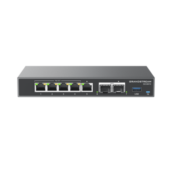 4 en 1: Firewall Nueva Generación, Router, PBX IP, Switch Gigabit de 5 Puertos (4 PoE) y 2 Puertos SFP 2.5 Gigabit