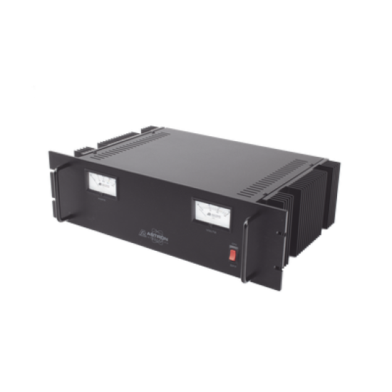 Fuente de poder  13.8Vcc, 35A, lineal regulada con circuito cargador de baterías, para instalación en rack
