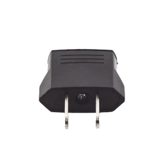 Adaptador de enchufe europea a americano, Calidad PREMIUM @ 6 A ; 110 - 250 Vca