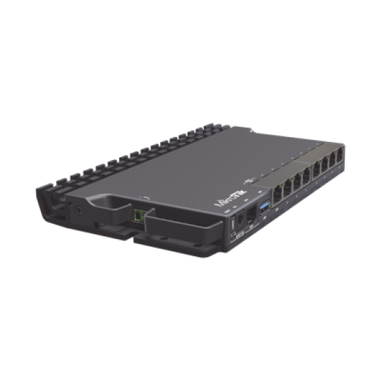 (RB5009UG+S+IN) RouterBoard, CPU 4 Núcleos, 8 Puertos Gigabit, 1 SFP+, Solo RouterOS v7
