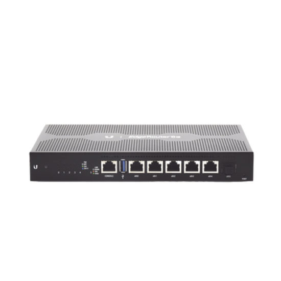 EdgeRouter 6 PoE pasivo 24 V, con 5 puertos 10/100/1000 Mbps + 1 puerto SFP, con funciones avanzadas de ruteo