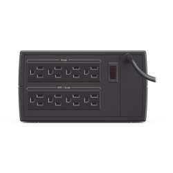 Regulador De Voltaje de 1000VA/500W, Entrada NEMA 5-15P, Con 8 Salidas NEMA 5-15R y Supresión de Picos a 245 Joules