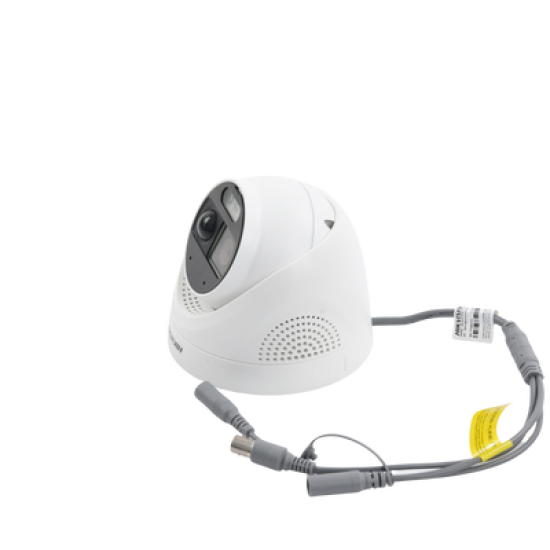 Turret TURBOHD 2 Megapixeles (1080p) / Imagen a color 24/7 / Lente 2.8 mm / Luz Blanca 20 mts / Exterior IP67 / WDR 130dB / Sensor PIR / Sirena Integrada / Estrobo ROJO - AZUL / Micrófono Integrado