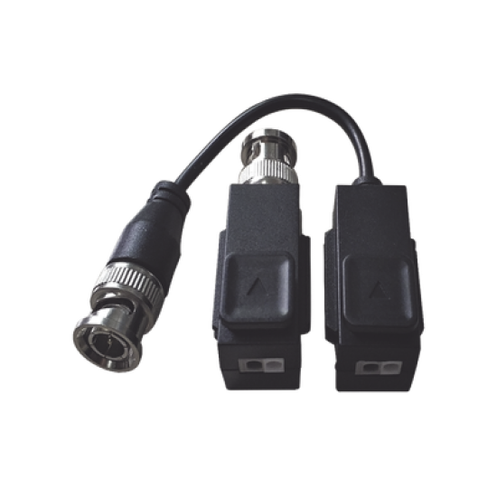 Kit de Transceptor (Balluns) TURBOHD con Boton Push / Hasta 8 MP (4K) / 100% Cobre / Soporta HD-TVI / AHD / CVI / CVBS / Audio por Coaxitron / Datos para Menu de Configurar de Cámaras 