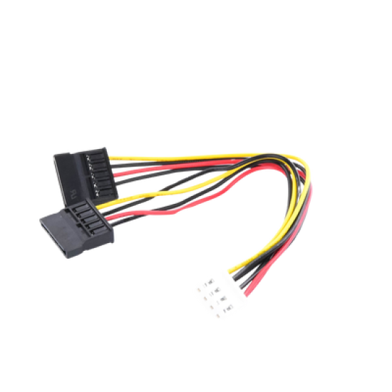 Cable Doble de Corriente SATA / Compatible con DVR´s epcom y HIKVISION / 15 cm de Longitud