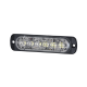 Luz Auxiliar de 12 LED, Ambar/Claro, SAE, Bisel Negro, Lente Transparente